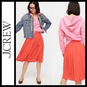 NWOT J. Crew Pleated Midi Skirt